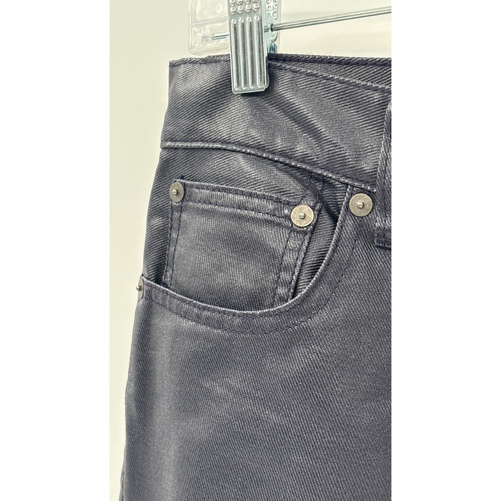 Madewell Jeans Coated Wax 90s Straight High Rise Women 28 Midnight Foil Blue New - Picture 7 of 14
